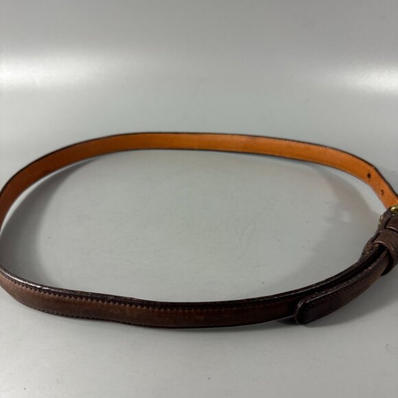 Authentic Vintage Coach # 2802 Brown Leather Slim Belt, Size 32/80 - Picture 5 of 11